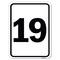 Signmission Sign with Number 19 Heavy-Gauge Aluminum Rust Proof Parking Sign A-1824-22903 - alternate 1